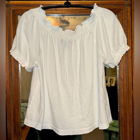 Women's Lauren Ralph Lauren Cropped Blouse, size Petite Medium - Picture 7 of 11